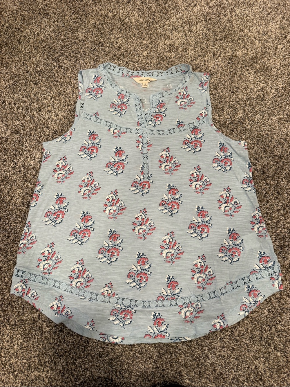 Lucky Brand Women’s Size Medium Floral Top – New Without Tags